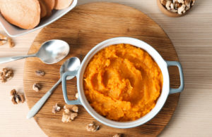 mashed sweet potato